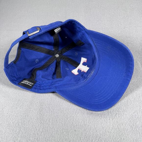 Texas Rangers Hat Cap Strap Back Womens Royal Blue MLB Baseball Sequin Logo - Picture 10 of 12